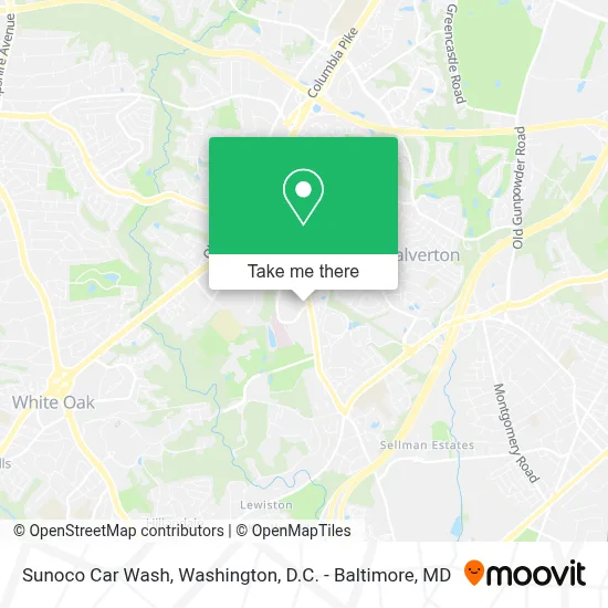 Sunoco Car Wash map
