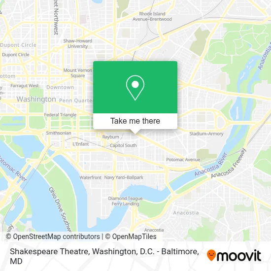 Shakespeare Theatre map