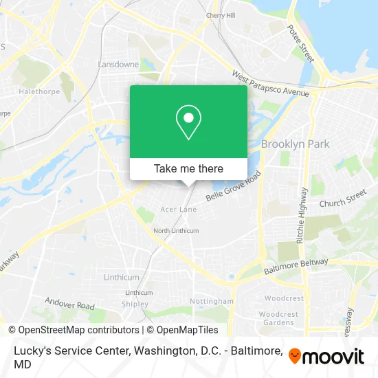 Lucky's Service Center map