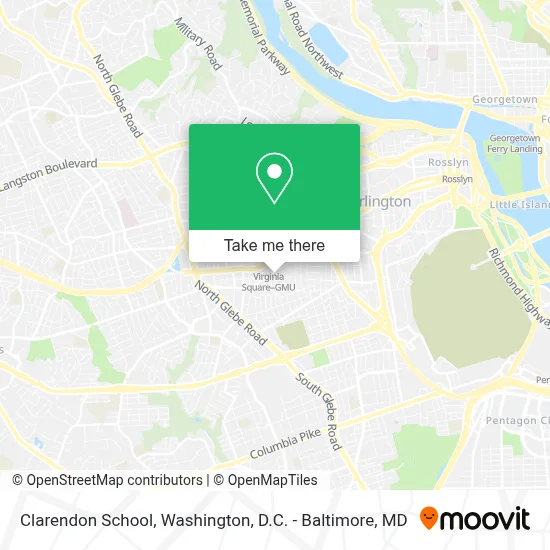 Clarendon School map