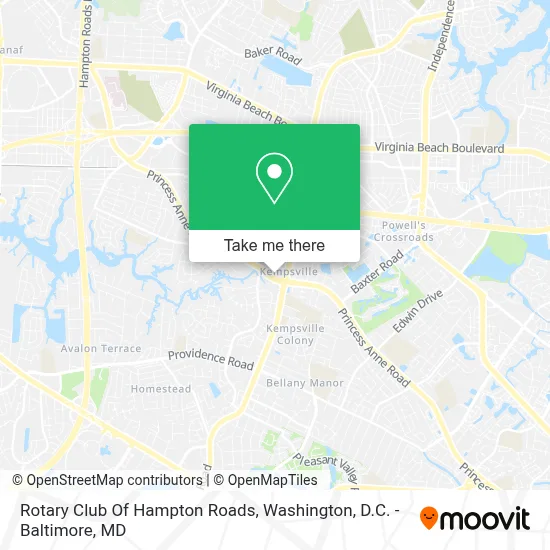 Rotary Club Of Hampton Roads map