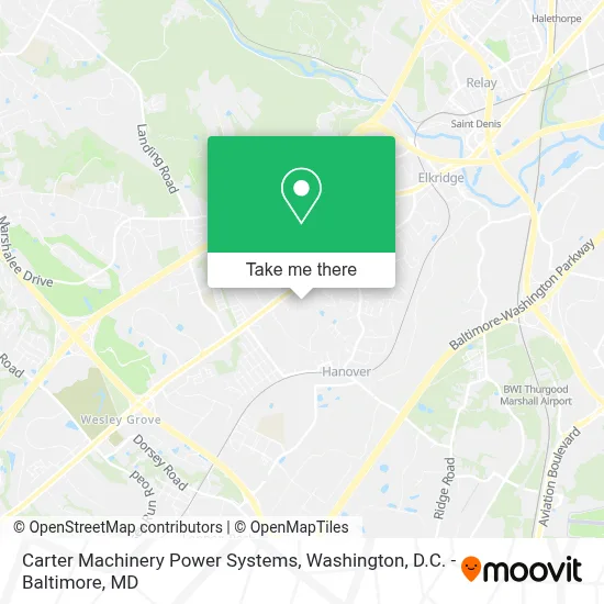Carter Machinery Power Systems map