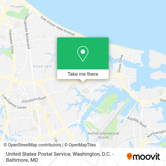 United States Postal Service map