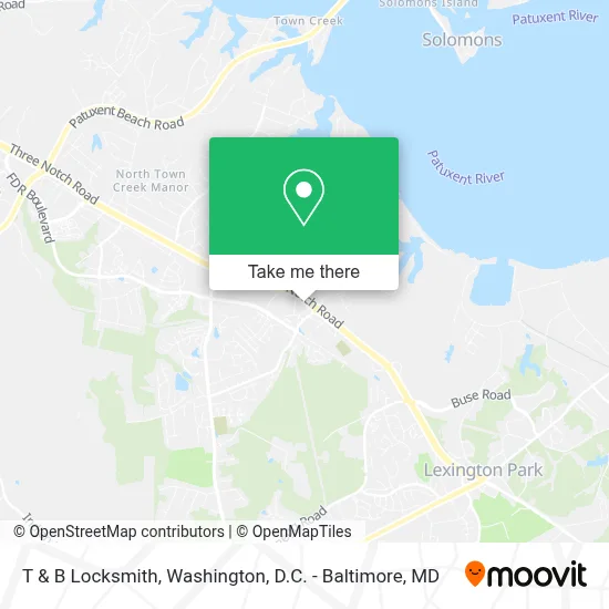 T & B Locksmith map
