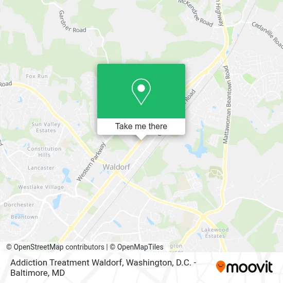 Addiction Treatment Waldorf map