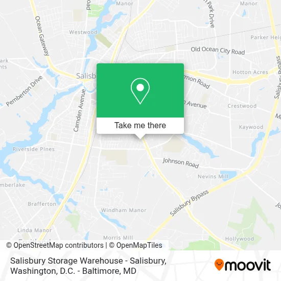 Salisbury Storage Warehouse - Salisbury map