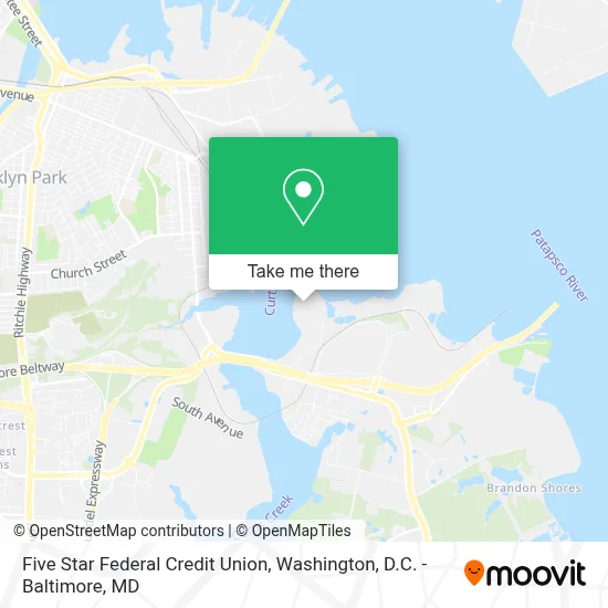 Five Star Federal Credit Union map