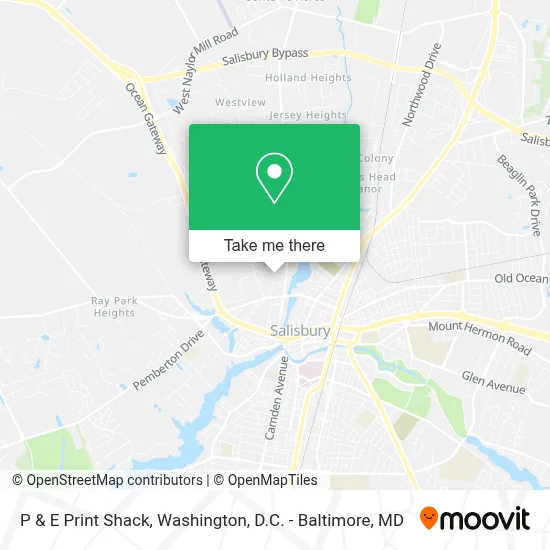P & E Print Shack map