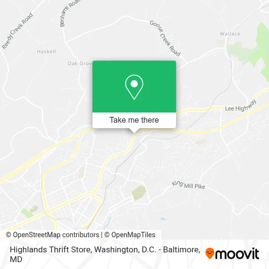 Highlands Thrift Store map