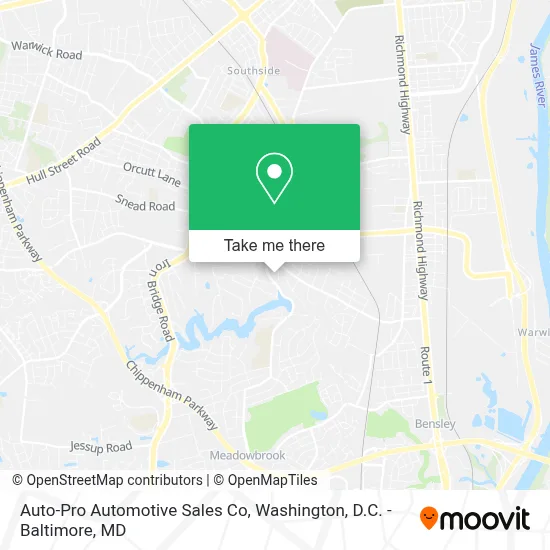 Auto-Pro Automotive Sales Co map
