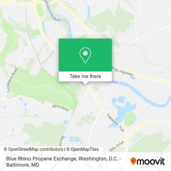 Blue Rhino Propane Exchange map