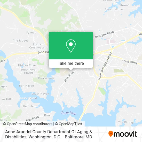 Anne Arundel County Department Of Aging & Disabilities map