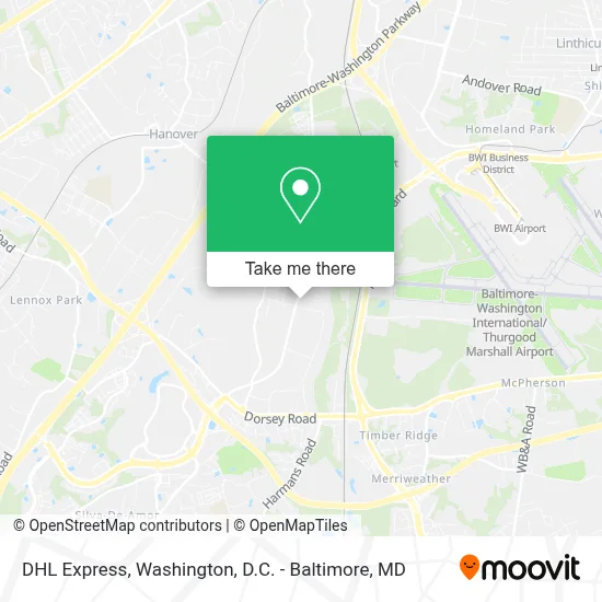DHL Express map