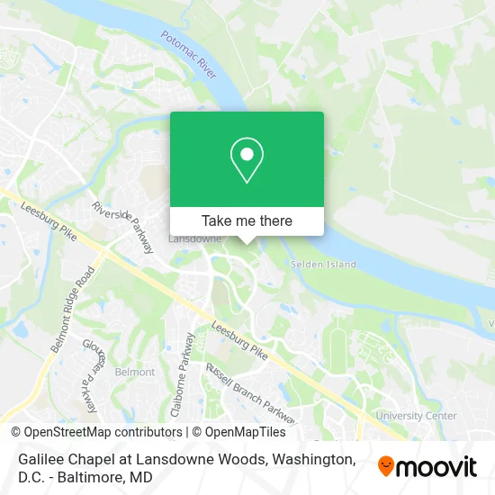 Galilee Chapel at Lansdowne Woods map