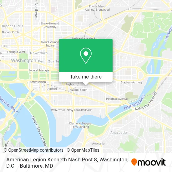 American Legion Kenneth Nash Post 8 map