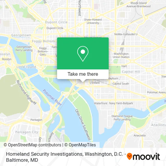 Homeland Security Investigations map
