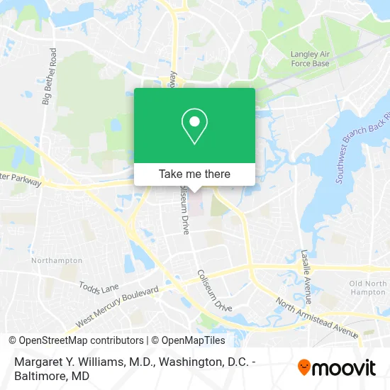 Margaret Y. Williams, M.D. map