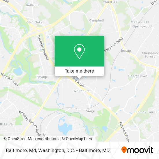 Baltimore, Md map