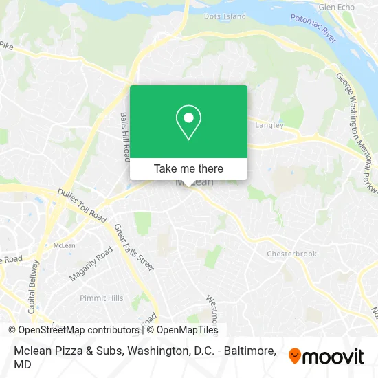 Mclean Pizza & Subs map