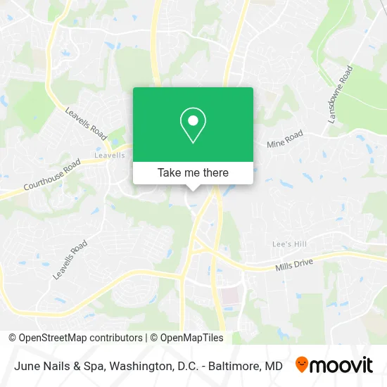 June Nails & Spa map