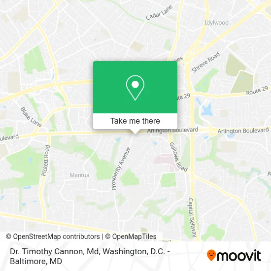 Dr. Timothy Cannon, Md map