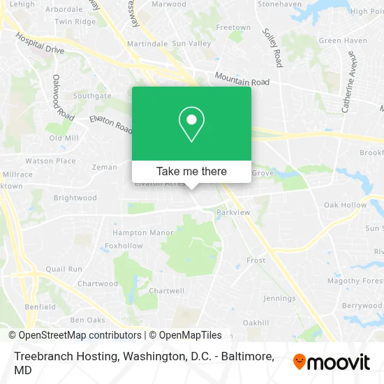 Treebranch Hosting map