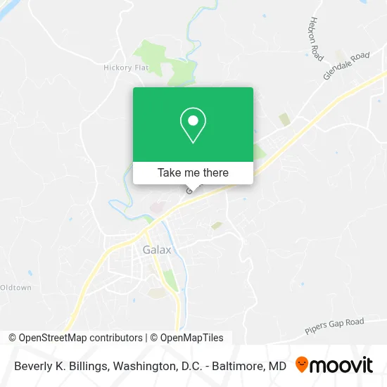 Beverly K. Billings map