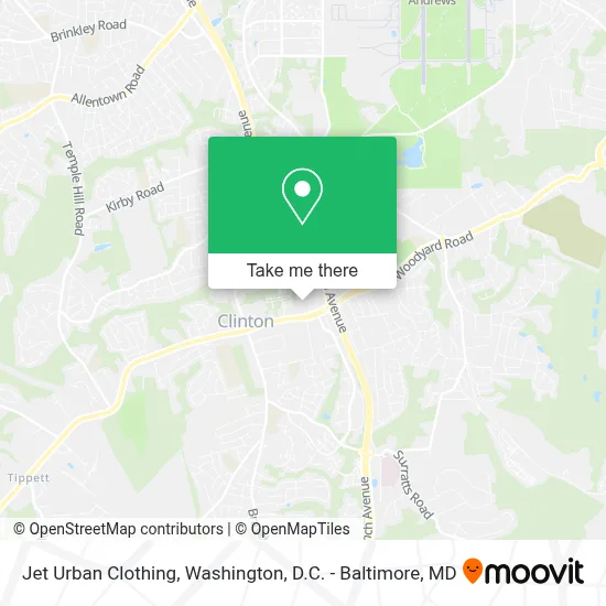 Jet Urban Clothing map