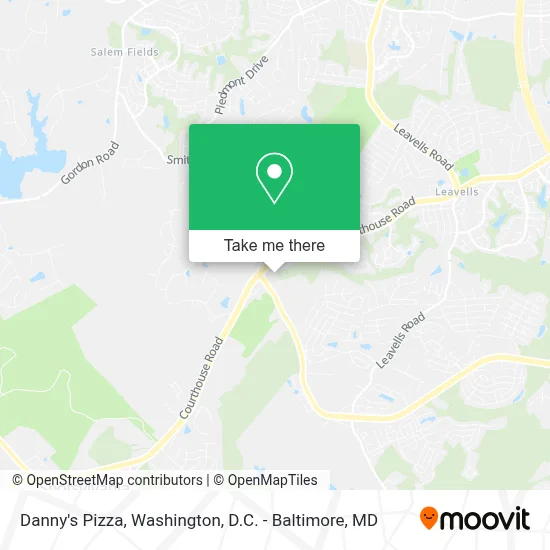 Danny's Pizza map