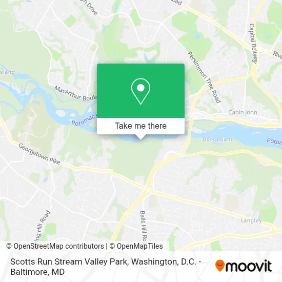 Scotts Run Stream Valley Park map