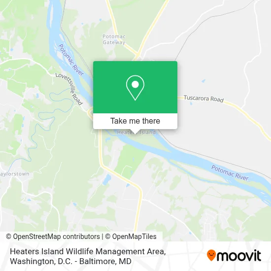 Heaters Island Wildlife Management Area map