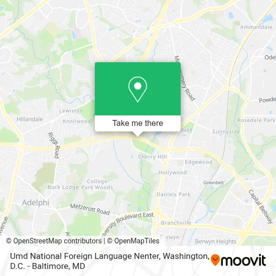 Umd National Foreign Language Nenter map