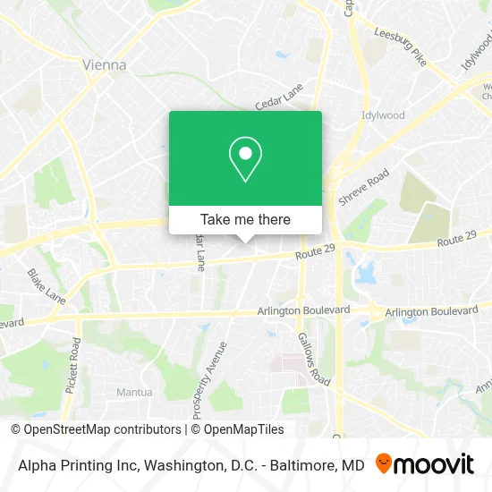 Alpha Printing Inc map