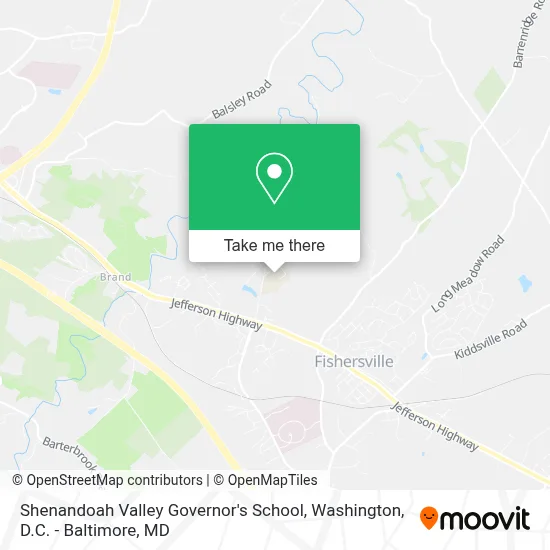 Shenandoah Valley Governor's School map