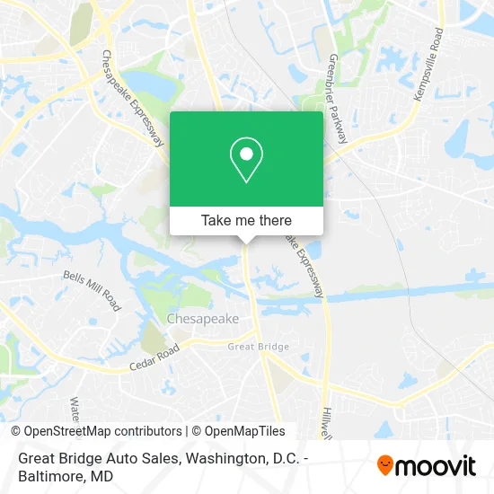 Great Bridge Auto Sales map