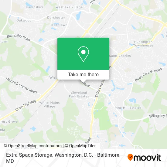 Extra Space Storage map