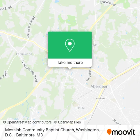 Messiah Community Baptist Church map