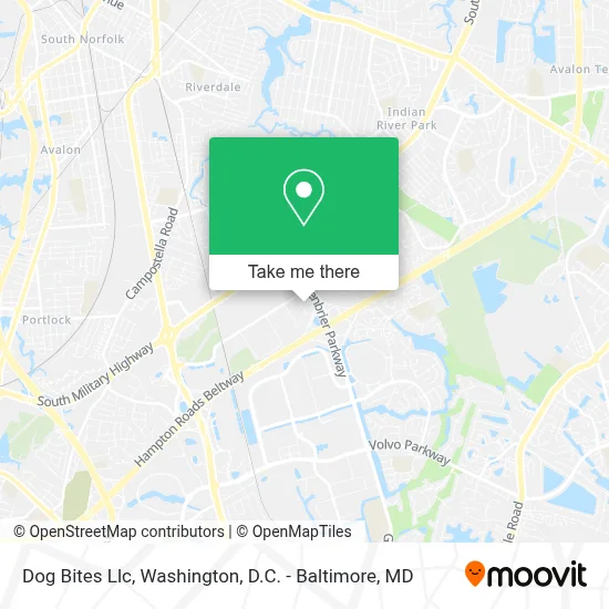 Dog Bites Llc map