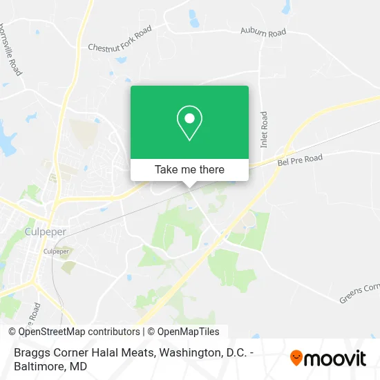 Braggs Corner Halal Meats map