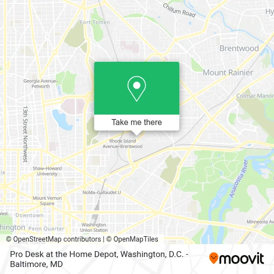 Pro Desk at the Home Depot map