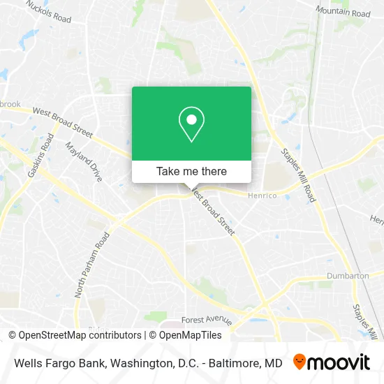 Wells Fargo Bank map