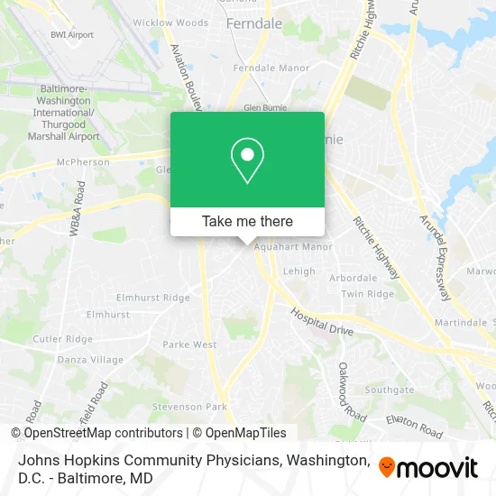 Johns Hopkins Community Physicians map