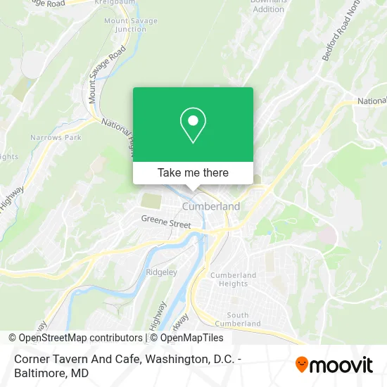 Corner Tavern And Cafe map