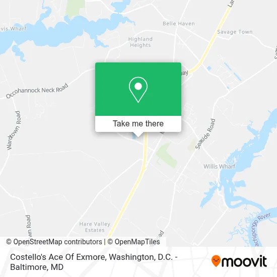 Costello's Ace Of Exmore map
