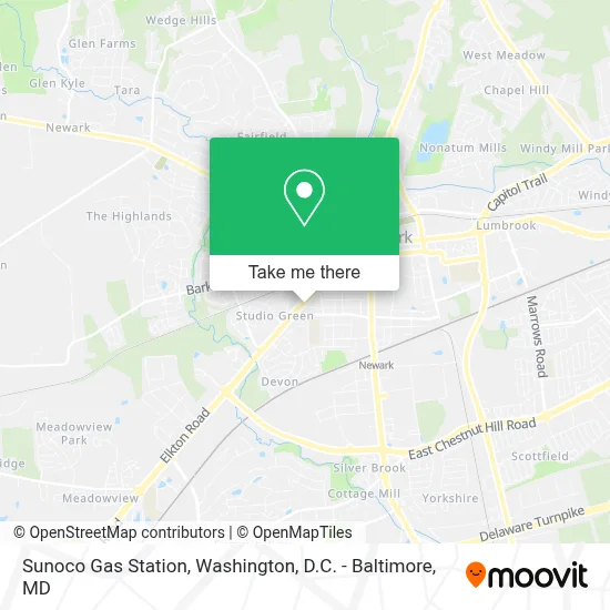 Sunoco Gas Station map