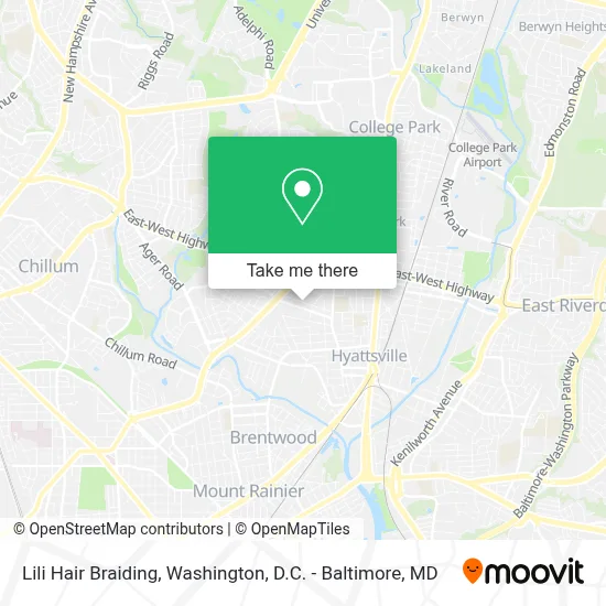 Lili Hair Braiding map