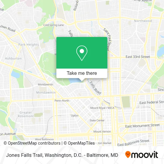 Jones Falls Trail map