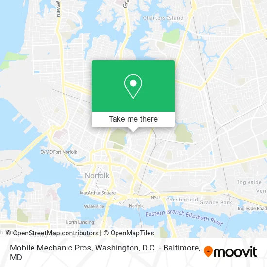 Mobile Mechanic Pros map