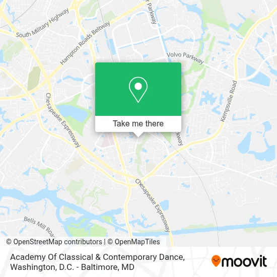 Academy Of Classical & Contemporary Dance map