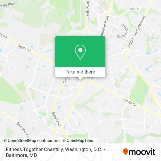 Fitness Together Chantilly map